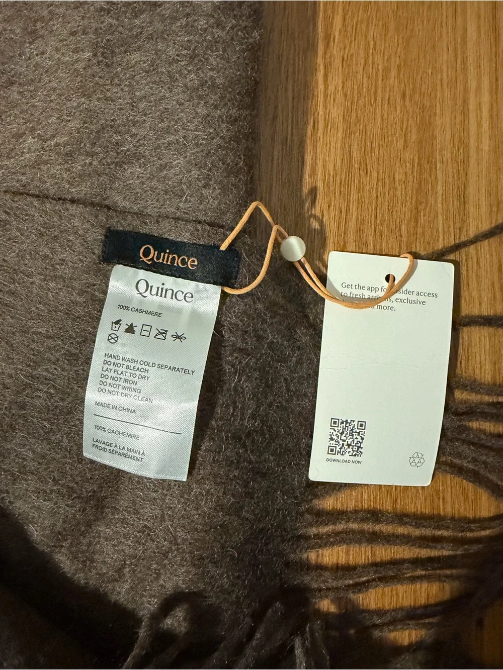 Quince Mongolian Cashmere Throw - Heather Truffle Brown - 60x80